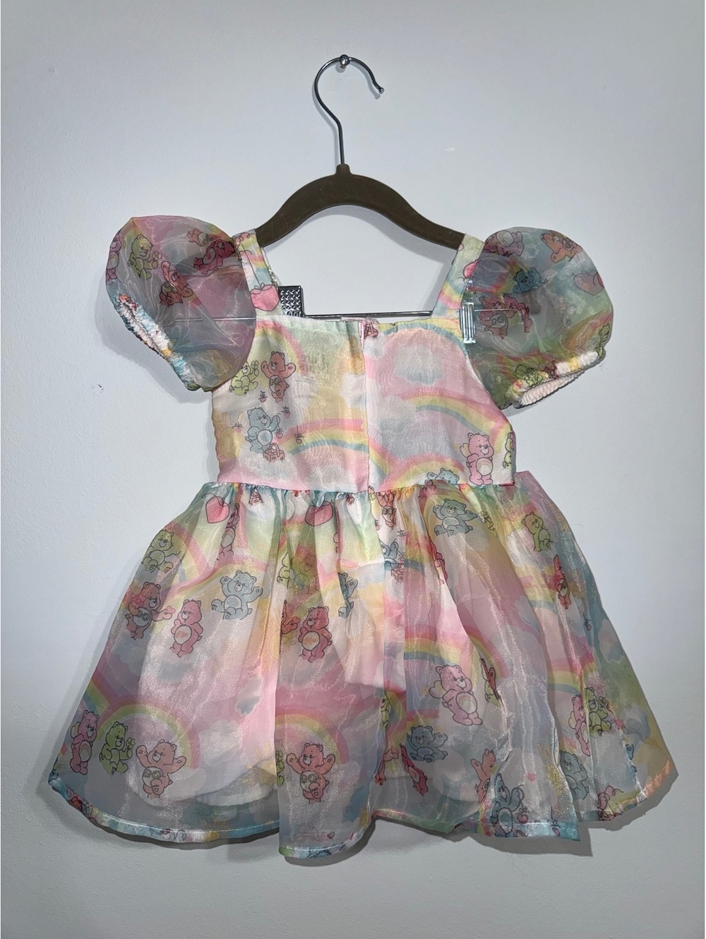 Care Bears Party Dress Size 18M with Rainbow and Character Print - Picture 4 of 5